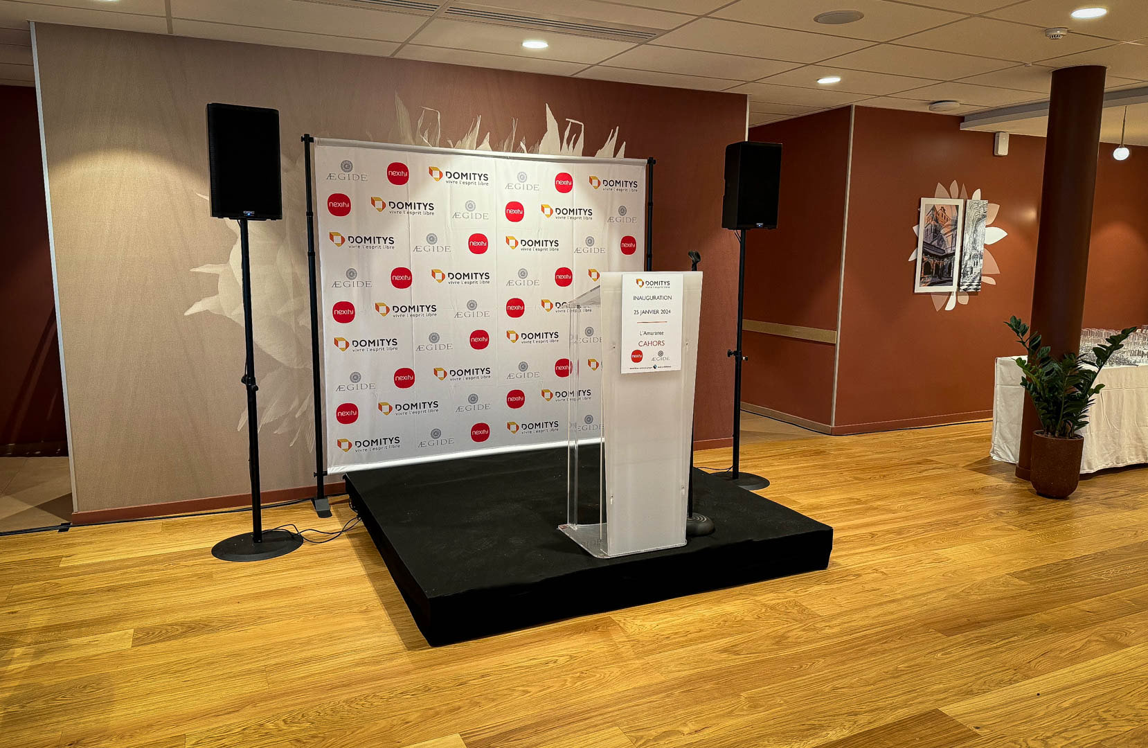 Pupitre sonorisé et installé par Helios Events à Toulouse